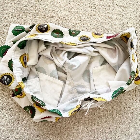 Mens Beer Cap Swim Trunks Board Shorts Sz 38 Corona Heineken Spring Break Party - Picture 10 of 11